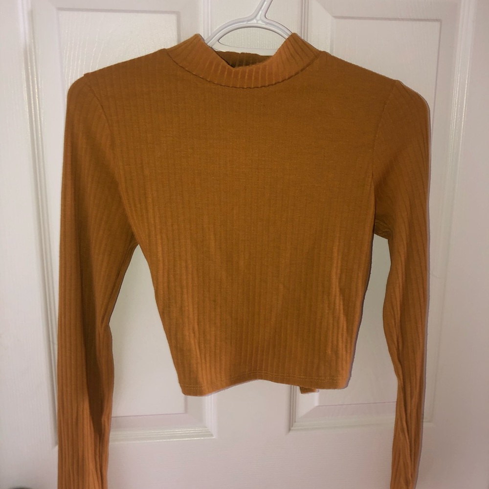 Long sleeve open back top